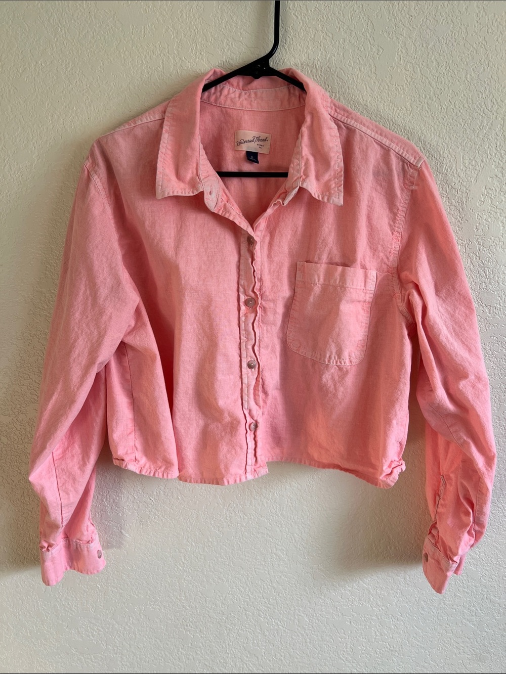 Universal Thread Button Down Cropped Shirt